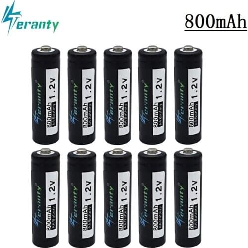 1.2V Rechargeable Battery 800mah 1.2v NiMh Rechargeable Batery For RC Toys Car Boat Tank Gun Helicopters Led Light Mp3 10pcs/set