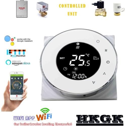 Programmable WIFI gas boiler thermostat for floor heating 3A , works with the google Assistant