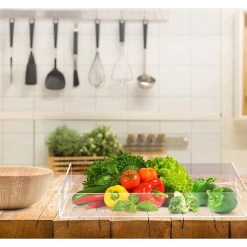 Transparent Acrylic Hotel Tea Tray Afternoon Tea Snack Tray Tea Breakfast Tray Household Multifunctional Tray