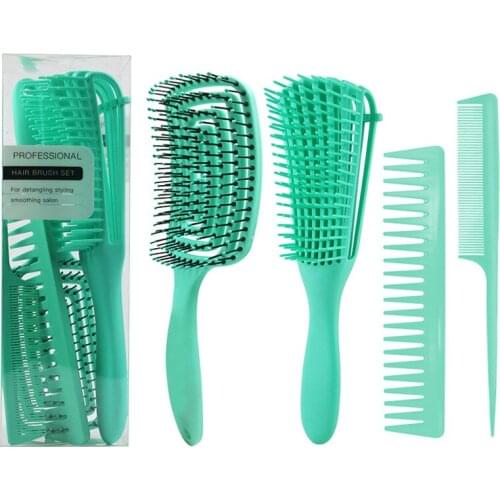 Detangling Hair Hrush Hair Comb Set Detangler Hairbrush for Curly Hair Barber Accessories Hair Care Styling Tools