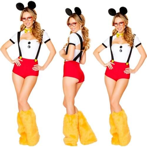 Sexy Costumes Deguisement Halloween For Women Animals Uniform Femininas Fancy Dirndl Role-Playing Games Clothing Braces T1441