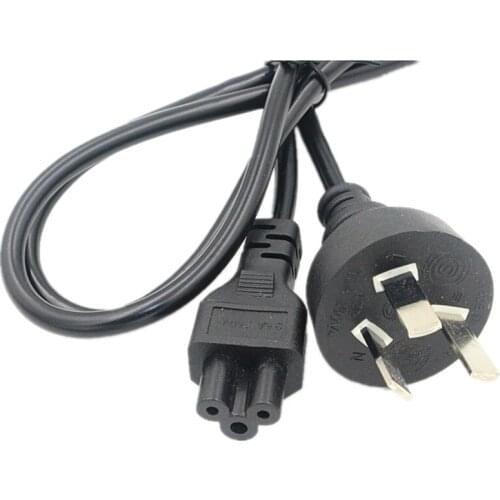 50pcs AU EU Plug Power Cable 3 Pin Prong Australian European C5 Cloverleaf Power Cord 1.2m 4ft For AC Adapters Laptop Notebook