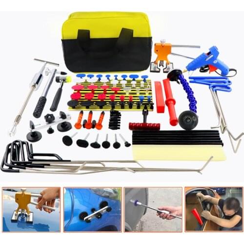 Rods Hook Car Dent Repair Dent Removal Tools Paintless Dent Repair Dent Puller Lifter Glue Gun Tap Down Tool Kit