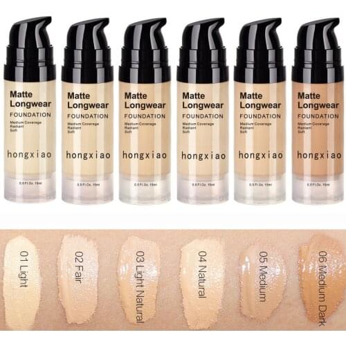 Face Foundation Makeup Professional Matte Finish Liquid Foundation Bottle Concealer Waterproof Brand Natural Cosmetic