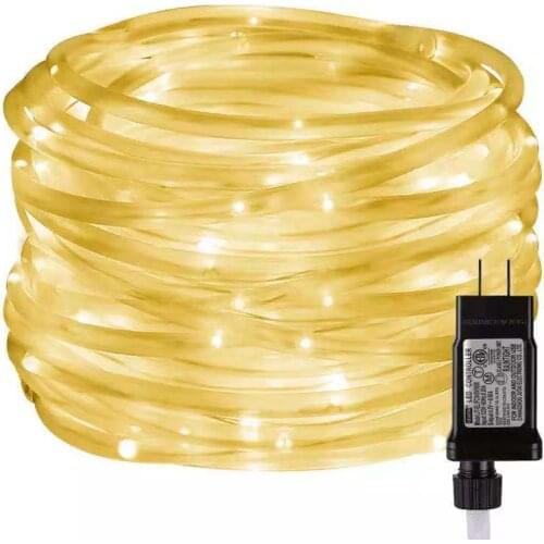 Outdoor Rope Lights10-40M Waterproof Tube String Lights 8 Modes 4.5V Plug for Garden Yard Path Fence Stairs Party navidad Decors