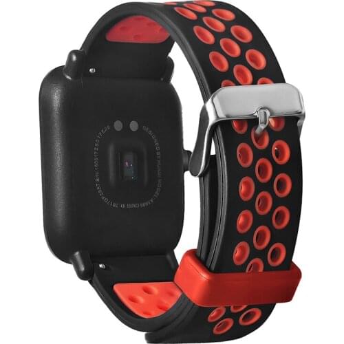 Ventilate Wrist Strap Watchband For Xiaomi Huami Amazfit Youth Smartwatch Silicone Double Color Band correa reloj