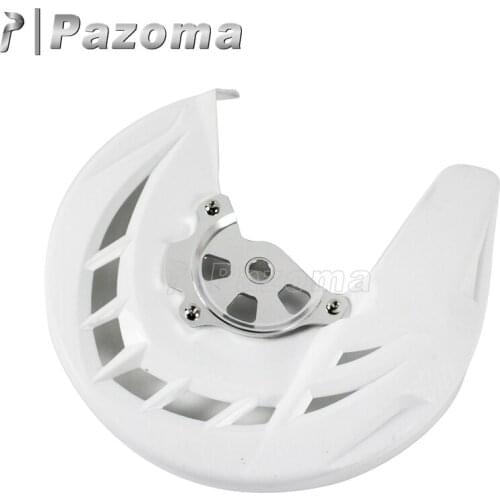 Pazoma Motorcycle White Front Brake Disc Guard Protection Cover for Kawasaki 10-16 KLX125 09-13 KLX150S 08-16 KLX250
