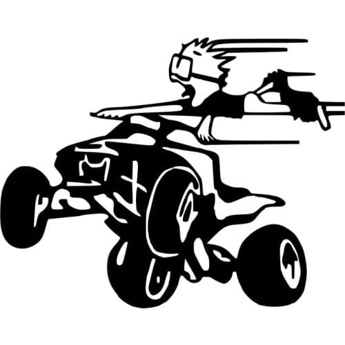 17*13.4cm Quad atv sticker off road 4x4 Funny Car Window Bumper Novelty JDM Drift Vinyl Decal Sticker car decoration