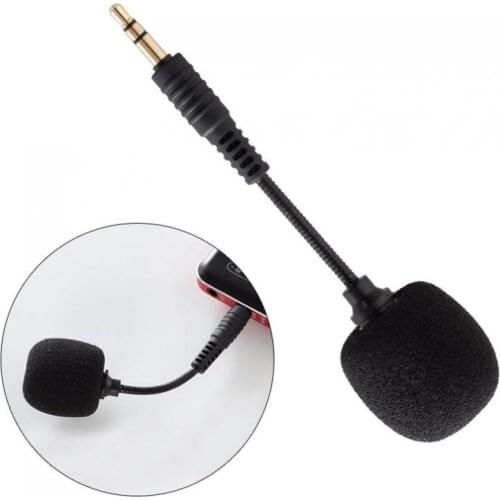 3.5mm Jack Mini Flexible Folding Condenser Microphone Mic for Mobile Phone Loudspeaker Sound Card PC Computer Laptop