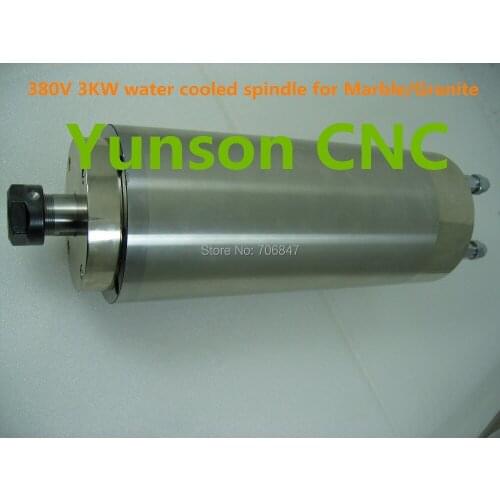4pcs Bearing!3KW 4hp 380V Water Cooled Spindle Motor 100mm diameter ER20 collet 3000W for Marble/Granite/Limestone Engraver