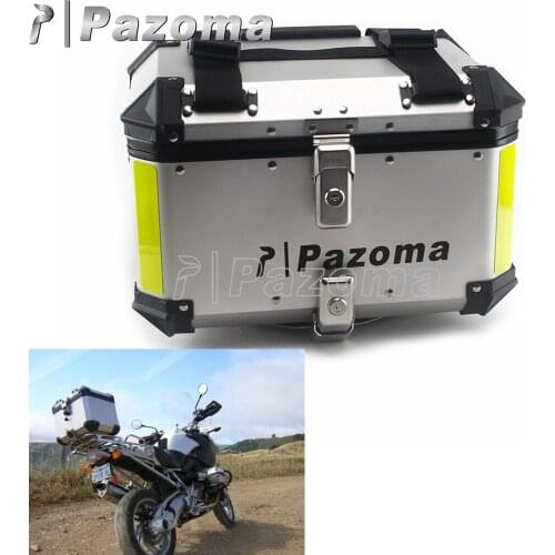 42L Motorcycle Aluminum Rear Trunk Box Top Case Luggage Cargo Box for Kawasaki Suzuki Honda BMW Aprilia Street Bike Dual Sport