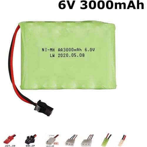 6V 3000mAh NI-MH Battery for RC Toy Electric toy security facilities electric toy battery 6v battery pack SM Tamiya plug