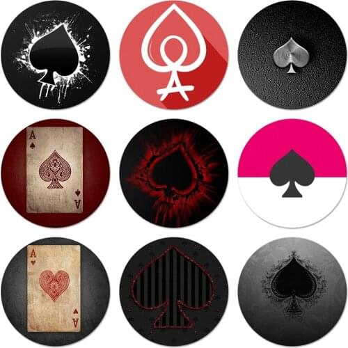 Ace Of Spades Icons Pins Badge Decoration Brooches Metal Badges For Clothes Backpack Decoration