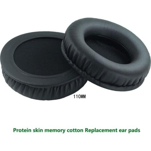 ANJIRUI 110mm Replacement black protein skin memory cotton thickening 110MM headset sets sponge sets Headphone Pillow ear pads