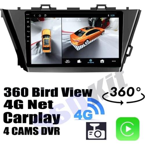 Car Audio Navigation GPS Stereo Media Carplay DVR 360 Birdview Around 4G Android System For TOYOTA Prius V Mebius a Plus ZVW