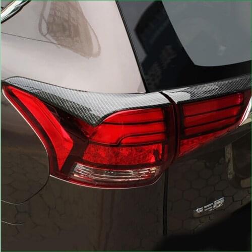 Car Accessories Rear Tail Light Lamp Strip Cover Trim FOR Mitsubishi Outlander 2016 2017 back Light frame sticker Car-styling