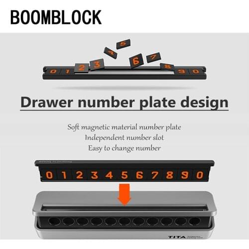 Car styling Hidden Parking Phone Number Plate for Kia Rio 3 Ceed Sportage 2017 Cerato Sorento Mazda CX-5 6 Mini Cooper R56 F56