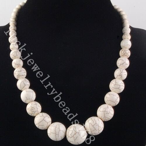 Free Shipping Fashion Jewelry Blue Ball Beads Necklace 19" FG0169