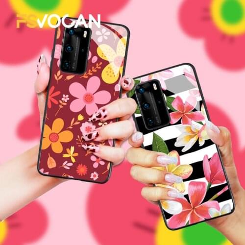 Floral Flowers Summer Daisy Case For Huawei P30 P40 P20 Lite E Pro 4G Honor 10 10i 20 30 Plus 8X 9X Nova 5T 5G Rose Phone Cover
