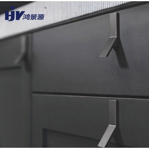 HJY 2Pcs Fashion Furniture Knobs Zinc Alloy Cabinet Door Knob Simple Black/Gold Drawer Pulls House Hardware Decoration Z554