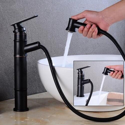 Single Handle Bathroom Basin Faucets Cold/Hot Mixer Basin Sink Tap Black Water Kitchen Faucet Bathroom Accessories