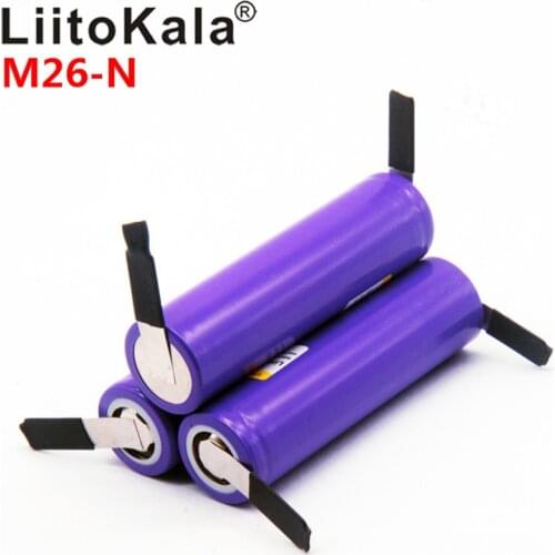 LiitoKala M26-N 18650 2600mah 10A 18650 li-ion rechargeable battery power safe battery for scooter