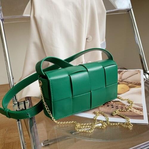 New Womens Designer Crossbody Bag Fashion Casual Woven Chain Solid Color High Quality One-shoulder Clutch Messenger Bag