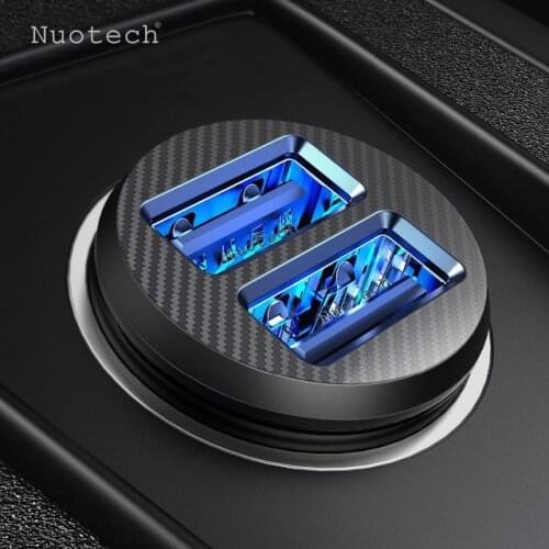 Nuotech Mini Dual USB Car Charger for Mobile Phone Tablet 4.8A Universal Fast Charger Car-Charger Adapter for iPhone