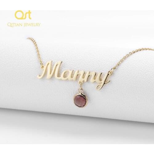 Personalized Name Necklace,Custom Name Necklace Birthstones Necklace&Pendant, Charm Jewelry Birthstones Choker Gift for Women