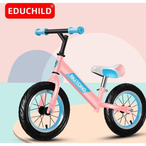 Educhild Children Balance Bike Adjustable Bicycle Anti-skid Shock Absorption Riding Learning Scooter For Boys Girls Training