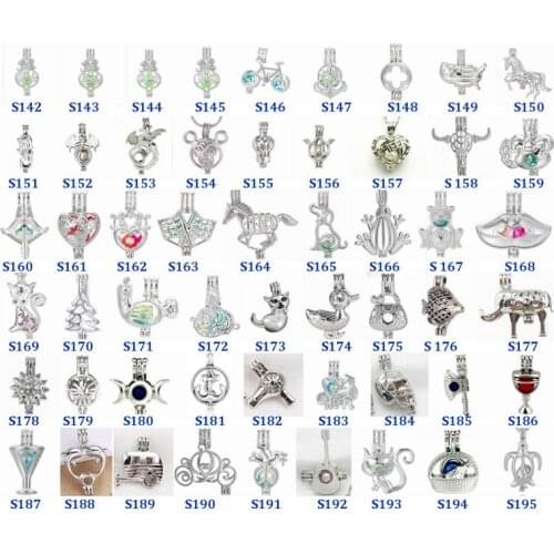 500 Designs for your choose - Locket Cages Love Wish Pearl/ Gem beads oyster Pearl Mountings - Christmas Pearl Cage PC100