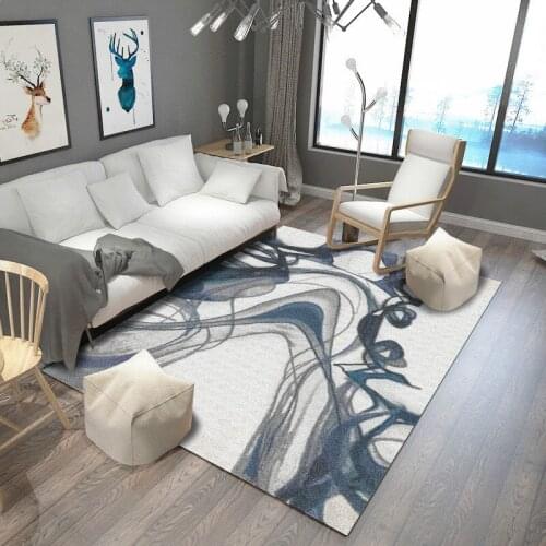 Nordic 3D Geometric Printed Carpet Living Room Sofa Floor Carpet Ink painting Non-slip Rug Bedroom Decoration Washable Large Rug