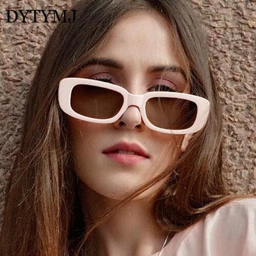 DYTYMJ 2020 Small Rectangle Sunglasses Women Luxury Eyeglasses Women Gradient Glasses for Men/Women Designer Gafas De Sol Mujer