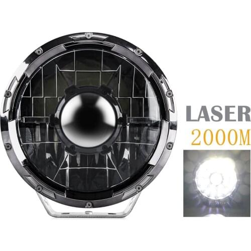 2 Years Warranty Off Road 4X4 Truck Bumper Atv Utv Spot beam 13000Lm Round 7 Inch Laser Driving Led Headlight
