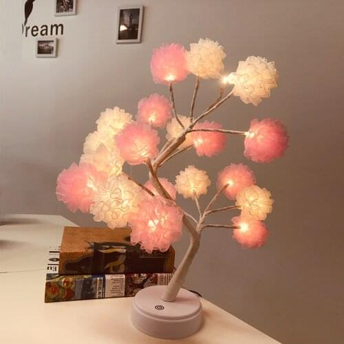 LED Night Light Mini Christmas Tree Snow yarn Garland Lamp For Home Kids Bedroom Decor Fairy Lights Luminary Holiday lighting
