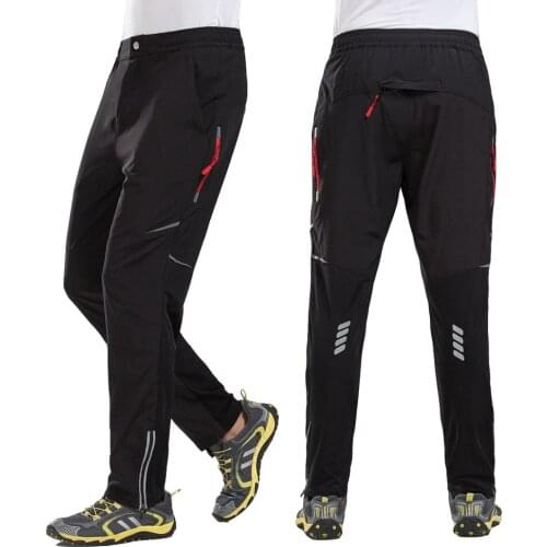 Reflective Cycling Pants Outdoor Bicycle Pants Quick Drying Riding Bike Pants Fishing Fitness Trekking Trousers Sports Equipment