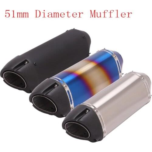 Universal Motorcycle Exhaust Baffle Pipe Muffler Escape Tip for Exhaust System Pipe 51mm