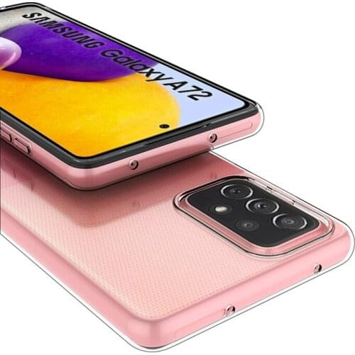 Back Cover For Samsung Galaxy A72 4G SM-A725F Case Silicon Black Soft TPU Housing Phone Coque For Samsung A72 чехол Shell Bumper