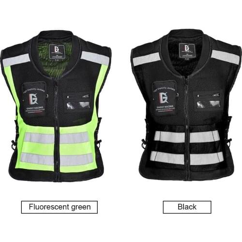 Motorcycle Safety Protection Reflective Vest Safety Running Cycling Vest Ultra Light Comfortable Motorcycle Sleeveless Jacket