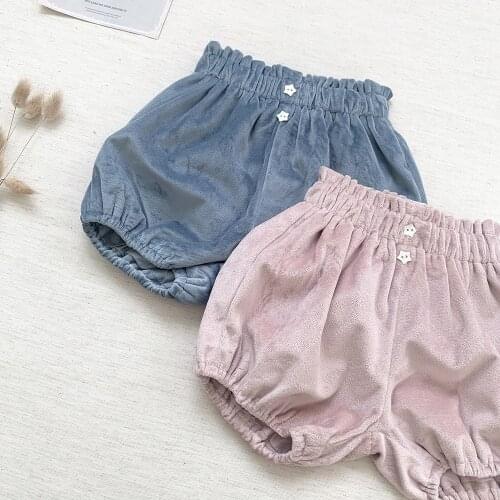 0-6Y Fancy Kids Baby Girl Bloomers Shorts New Fashion Spring Fall Newborn Toddler Girl Soft Warm Velvet Bloomers Pants Trousers