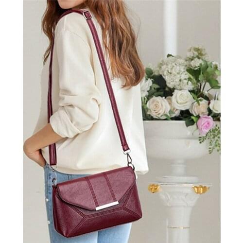 Women Messenger Bags ladies Crossbody Bags For Girls Pu Leather Handbags Designer Women Shoulder Bags High Quality Solid