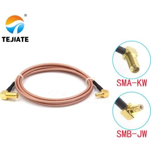 1PCS TEJIATE Adapter Cable SMB To SMA Type SMBJW Convert SMAKW 8-90CM 1M 1.5M 2M Length Connector RG316 Wire