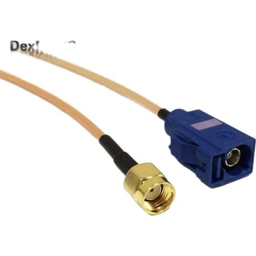 1PC GPS navi extension cable FAKRA C Connector to RP SMA male pigtail RG316 Wholesale Fast Ship 15CM 6" Adapter
