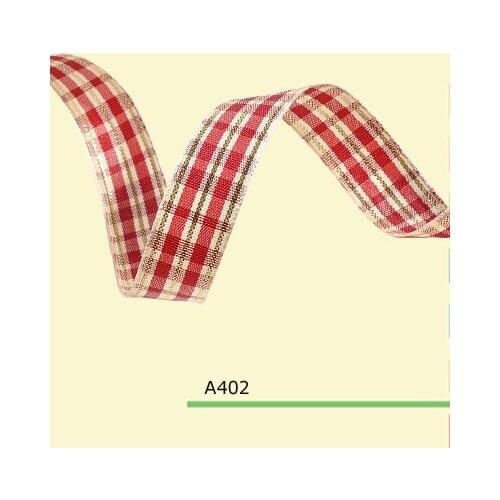 100yards/roll 3/8 Inch(10mm) Scottish Christmas Checked Ribbon