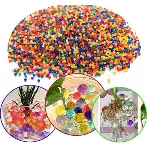 10000 pcs /Bag Home Decor Pearl Shaped Crystal Soil Water Beads Bio Gel Ball For Flower/Weeding Mud Grow Magic Jelly Balls