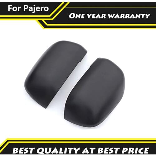 2 Psc ABS Matte Black Side Mirror Decorative Covers Trims Fit For Mitsubishi Pajero 2007-2021 Car Protection Accessories