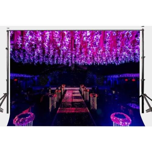 7x5ft Night View Backdrop Empty Wedding Ceremony Site Photography Background Studio Props