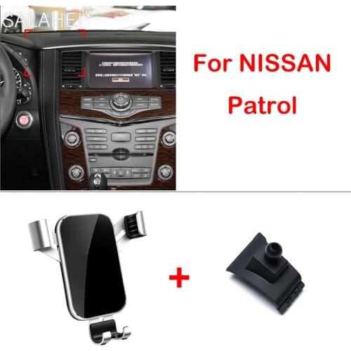 Car Mobile Phone Holder For NISSAN Patrol Y62 Armada 2010 2011 2012 2013 2014-2019 Auto Air Vent Smart Cell Hand Phone Holder