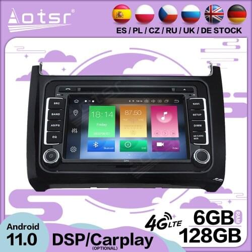 128G Carplay Android 11 For Volkswagen Polo 2015 2016 2017 Car Multimedia GPS Video Player Radio Receiver Audio Stereo Head Unit