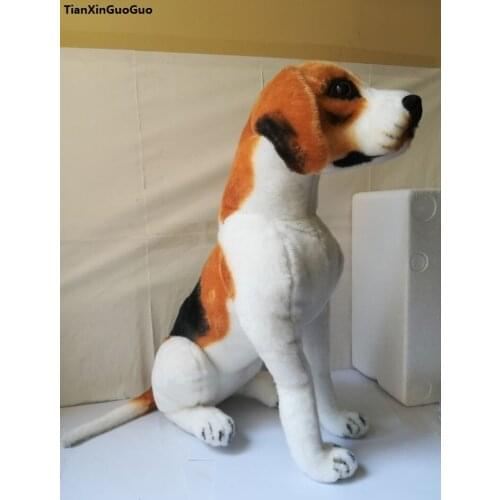 Large 55x45cm squatting beagle plush toy soft doll birthday gift h2495